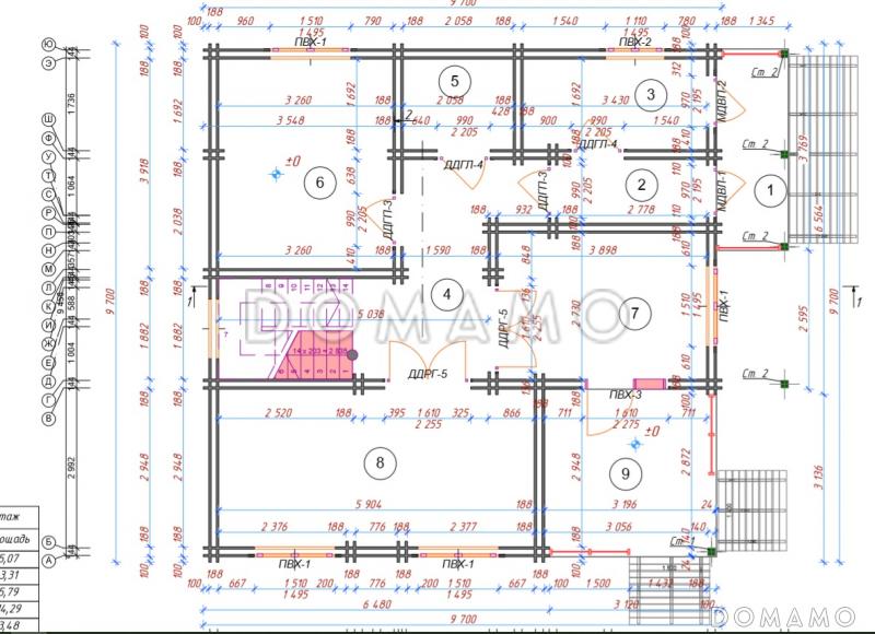 Усмань 152 / План 1 этажа