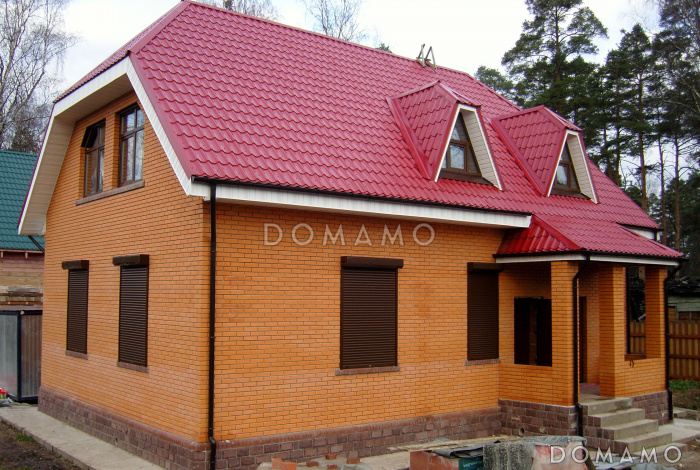 Проект газобетонного дома с мансардой в европейском стиле