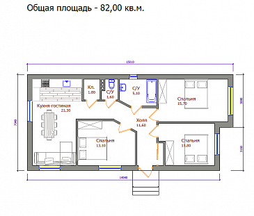 Проект 412 / План 1 этажа