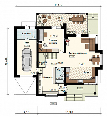 Апрель-Фреш / План 1 этажа