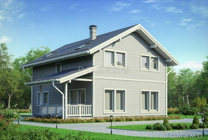 Проект дома с просторной террасой