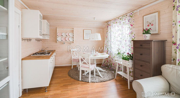 Проект одноэтажного компактного дома из бруса