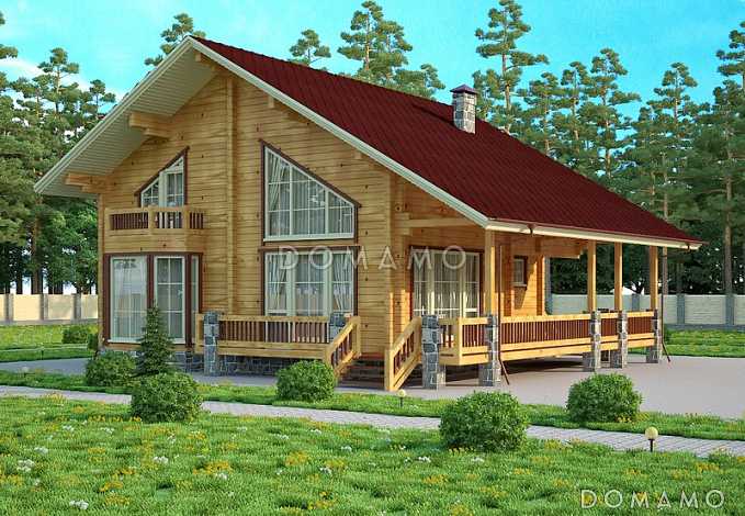 Проект дома с тремя спальнями на мансардном этаже