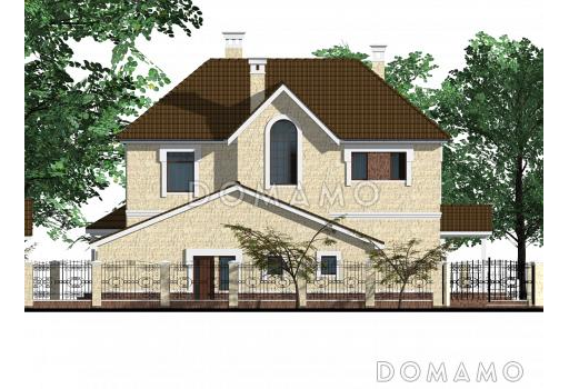 Проект дома в классическом стиле с гаражом / Фасад 2