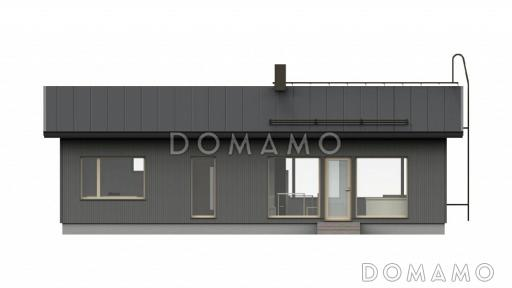 Проект одноэтажного каркасного дома до 100 кв.м / Фасад 3