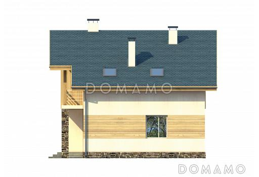 Проект уютного дома с небольшим зимним садом / Фасад 2