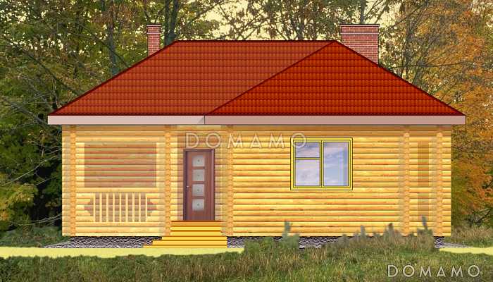 Проект бани с террасой