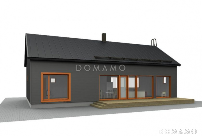 Проект современного каркасного дома с 4 спальнями