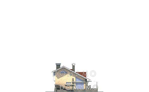 Проект дома из кирпича с зимним садом и небольшим подвальным помещением / Фасад 4