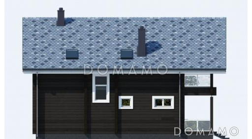 Проект дома из бруса в скандинавском стиле / Фасад 4