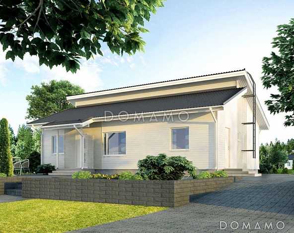 Проект одноэтажного каркасного дома с просторной кухней