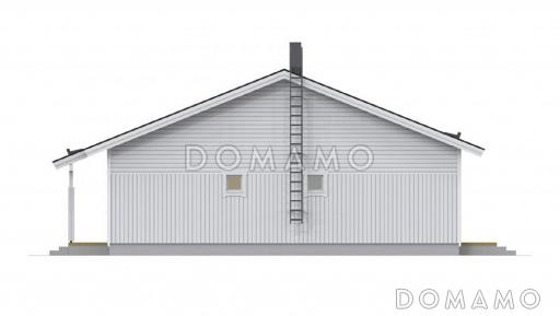 Проект каркасного дома с полукруглым эркером / Фасад 3