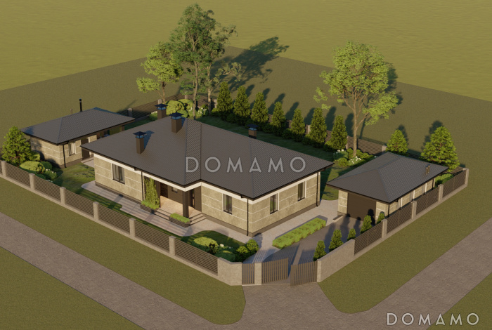 Проект каркасного гаража на одно машиноместо с боковым выходом