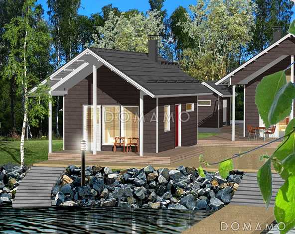 Проект каркасной сауны с санузлом