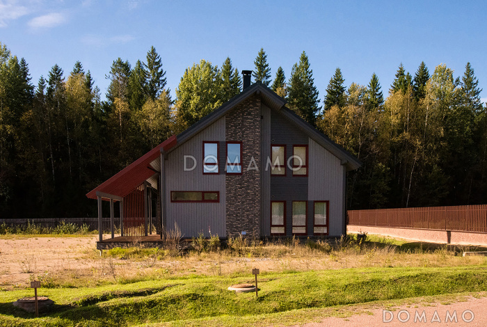 Проект дома из газобетона с ванной комнатой на втором этаже