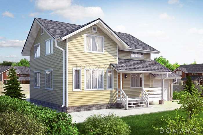 Проект каркасного дома с максимально функционально распланированной планировкой