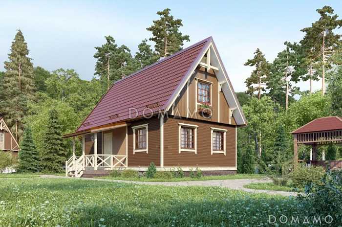 Проект каркасного дома с санузлом