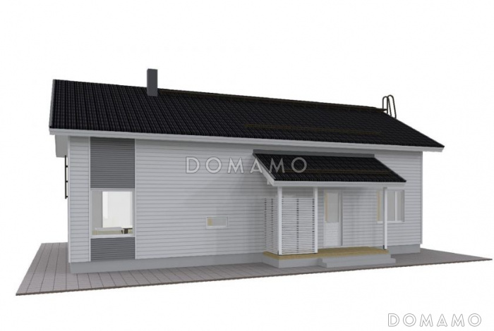 Проект современного каркасного дома с небольшим санузлом