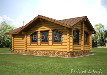 Проект одноэтажной бани из бруса