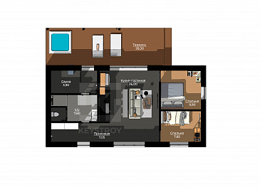 КейСтрой-338 / План 1 этажа