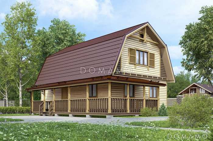 Проект каркасного дома с небольшими габаритами