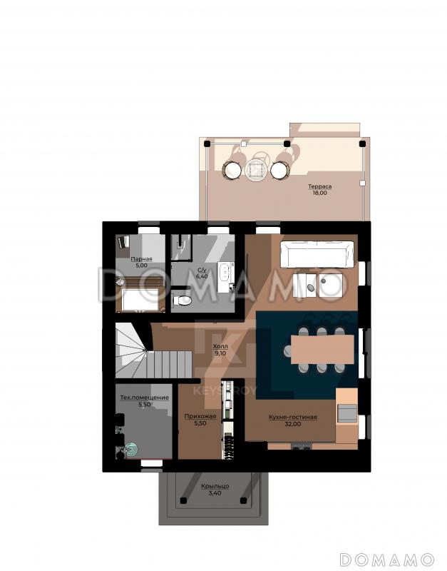 КейСтрой-328 / План 1 этажа