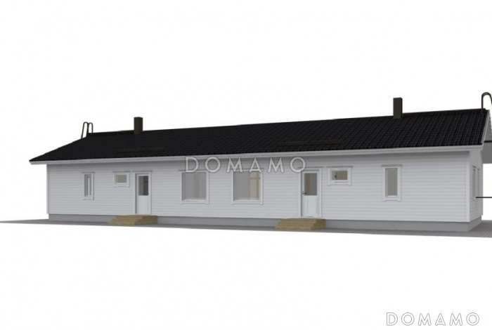 Проект каркасного дома для двух семей