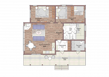 Лазурит 137 / План 1 этажа