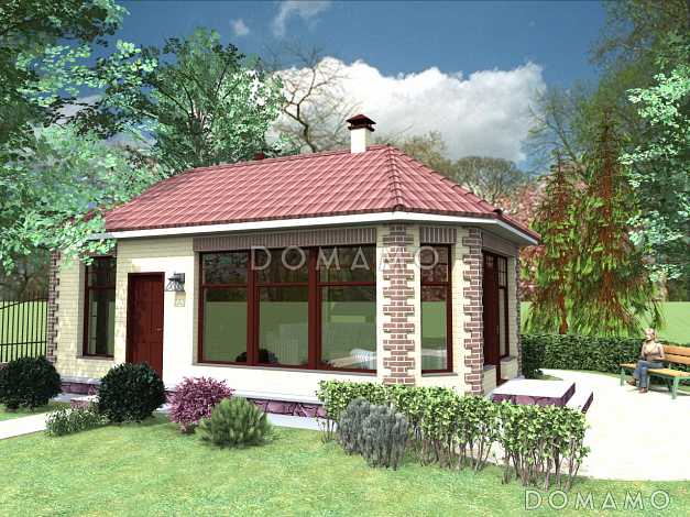 Проект беседки с хозяйственной комнатой