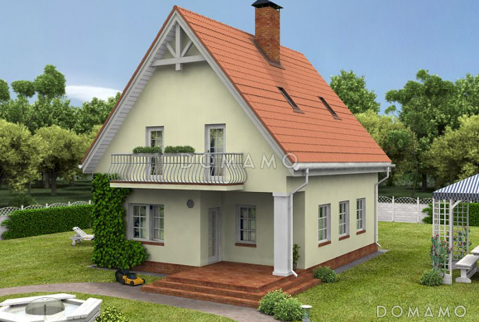 Проект современного дома c французскими балконами