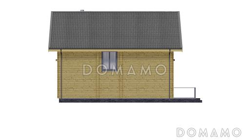 Проект двухэтажного дома с крытой и открытой террасами / Фасад 2