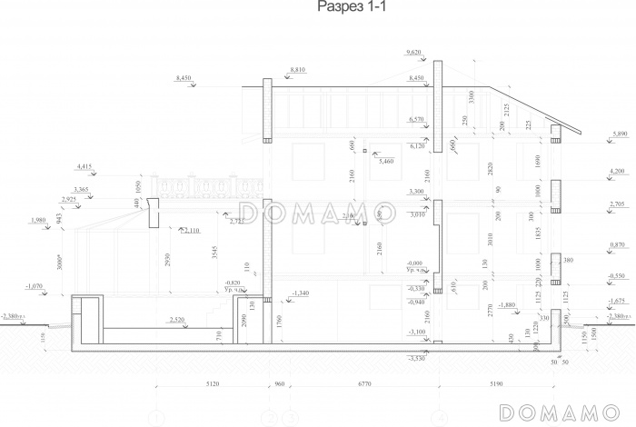 Проект загородного дома с цокольным этажом, бассейном, кабинетом, эксплуатируемой кровлей