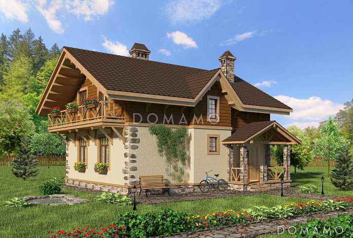 Проект коттеджа из СИП панелей в стиле шале