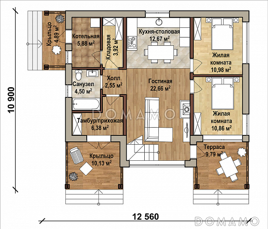 PAVLOVO HOUSE 216 / План 1 этажа