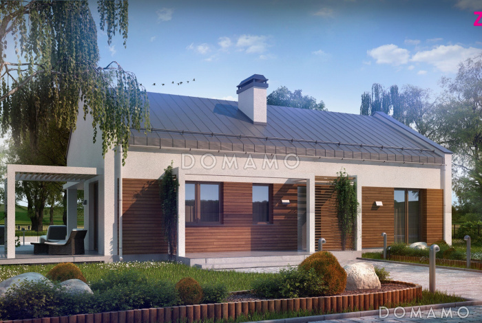 Проект одноэтажного дома из газобетона современного дизайна