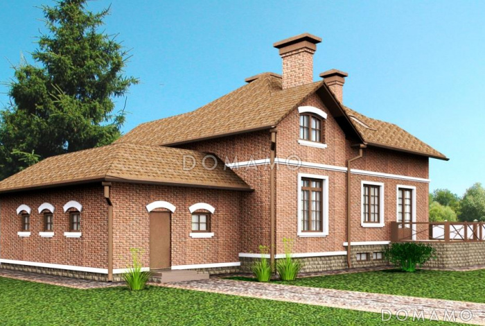 Проект дома с наружными и внутренними лестницами 