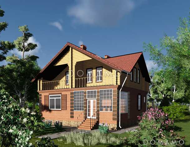 Проект одноэтажного дома с просторной мастерской на мансардном этаже