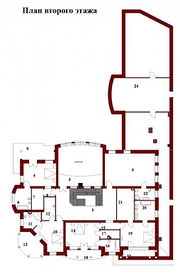 Проект дома из кирпича / План 2 этажа