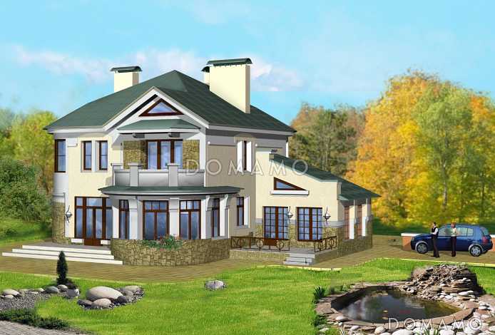 Проект 2 х этажного дома с гаражом