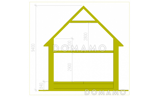 Проект газобетонного дома с мансардой в европейском стиле / Фасад 5