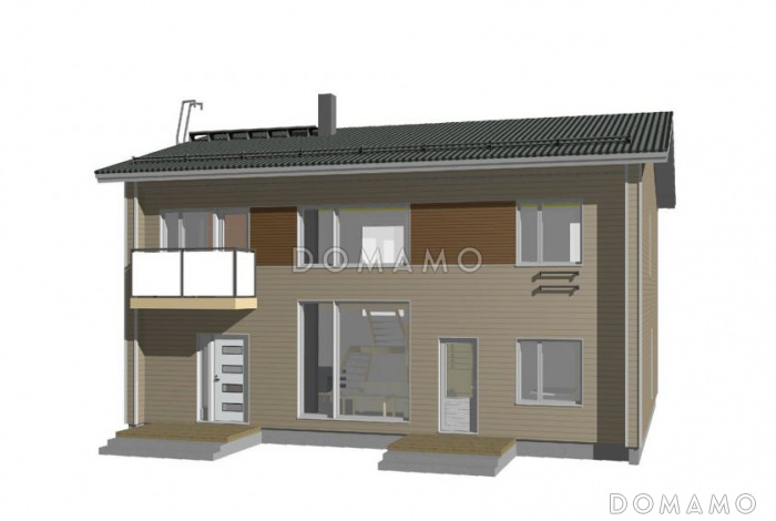 Проект каркасного дома в европейском стиле