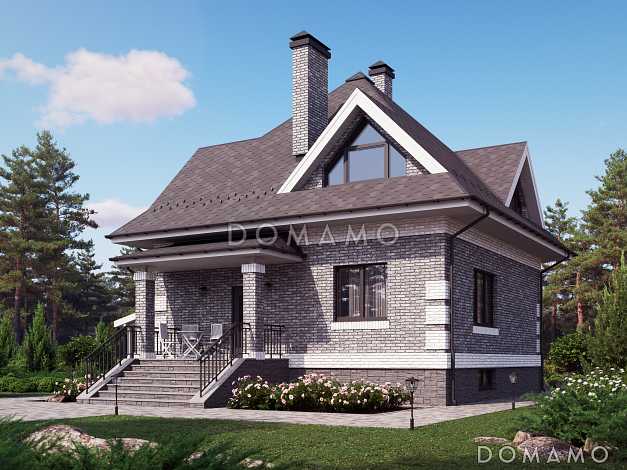 Проект загородного дома с шатровой крышей и цокольным этажом