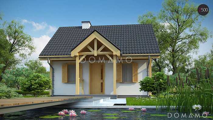 Проект небольшого уютного одноэтажного гостевого дома из кирпича