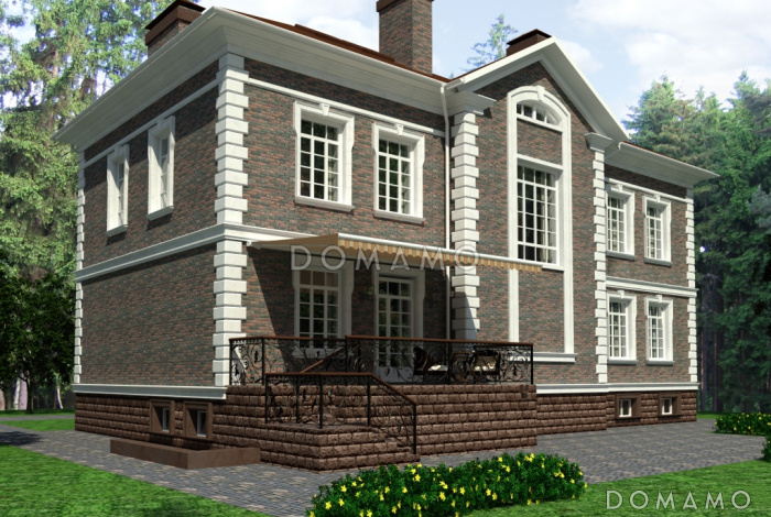 Проект загородного дома с большой бильярдной