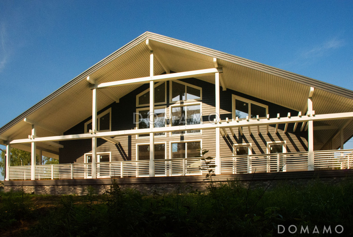 Проект кирпичного дома в стиле шале