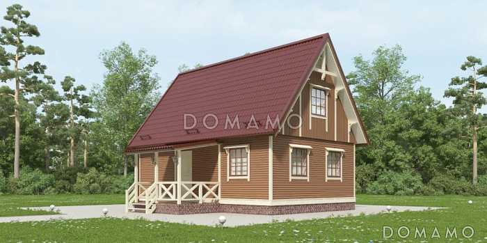 Проект дома из клееного бруса с санузлом