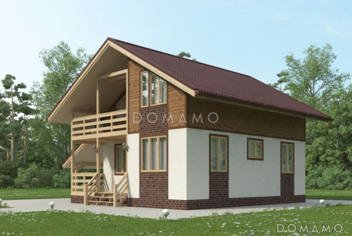 Проект каркасного дома с спальней на первом этаже