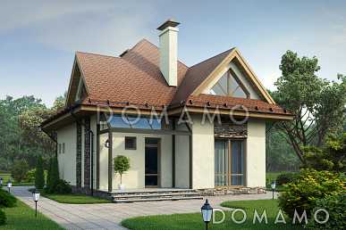 Проект небольшого дома с большими окнами