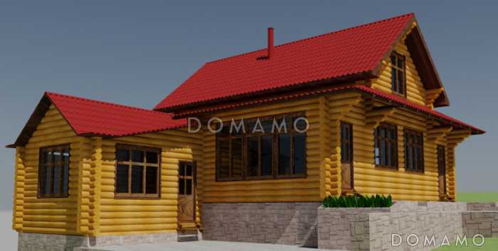 Проект бани с бассейном и жилой комнатой