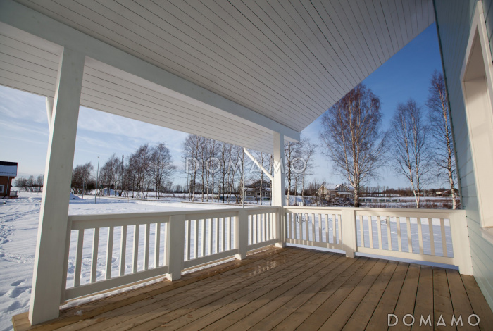 Проект каркасного дома со вторым светом и маленькой сауной